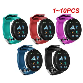 1-10 Бр. Цифрови Led Електронни Смарт-Ръчни Часовници Smart Sport Watch, съвместими с Bluetooth, За Проследяване на Сърдечната Честота, Кръвното Налягане, Фитнес-Тракер