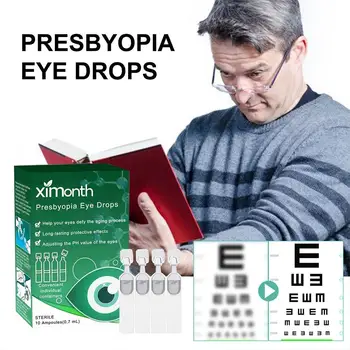 10 бр. x 0,7 ml Капки за очи За Възстановяване на Зрението При Пресбиопия, Почистване на Очите, Правят Дискомфорт, Сърбеж, чувство на Умора, Релаксиращ Масаж, Грижа За Очите