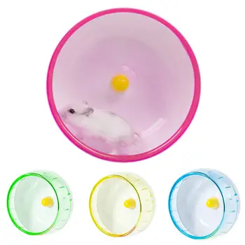 1Pc Смешни Пет Hamster Mouse Rat Exercise Silent Running Spinner Wheel Cage Playing Toy Колелото упражнения хамстер