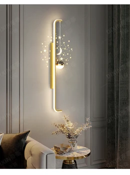 2023 Нова лампа, луксозен стенен лампа за дневна, монтиран на стената лампа за телевизор, Креативна лента, нощна лампа за главната спалня
