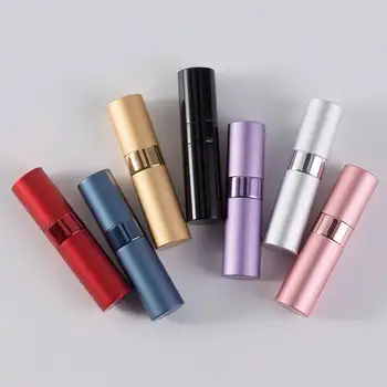 8 мл Метална Алуминиев флакон за парфюм за еднократна употреба, козметични мини-спрей, преносим празен пулверизатор за пътуване, стъклена подложка за флакон