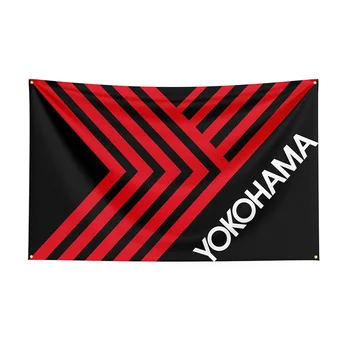 90x150 см Yokohama Флаг Полиестер Печатни Банер Състезателен Автомобил За Декор 1 - Подножието Знамена Декор, украса хартата Флаг банер Банер