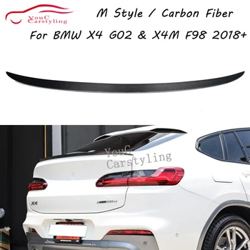 G02 M Стил карбон на Задния Спойлер на Багажника калниците За BMW X4 G02 X4M F98 20i 30i 25d 30d M40i M40d 2018-2023