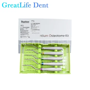 GreatLife Dent Dentium Стоматологичен Хирургически Инструмент, Определени За Премахване На Вдлъбнати Импланти Xofbk Osteotome Kit Dentium Osteotome Kit