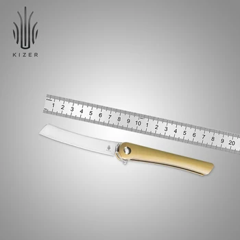 Kizer Slim EDC Knife Mercury Ki3645A1 2023 Нов Златен Титан Нож със Стоманени Остриета S35VN Outdoor Gentlemen Knife