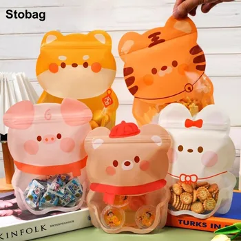 StoBag, Опаковки за хранителни продукти, чанти с цип, Мультяшные деца, Запечатани сладък подарък за бонбони, сладкиши, бисквитных закуски, чанта за съхранение