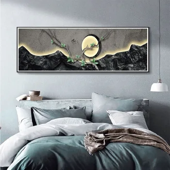 Абстрактен платно с изображение на лос в скандинавски стил, черното злато, плакати и щампи, стенни рисунки, Спалня, Хол, Начало декор, и без рамка