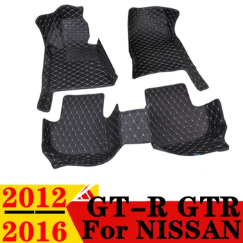 Автомобилни Постелки За NISSAN GT-R GTR 2012-2016 Водоустойчива Кожа XPE Custom Fit Предната и Задната част на Кутията FloorLiner Авточасти Килим