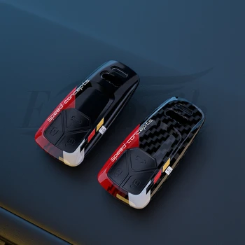 Автомобилният КОМПЮТЪР Калъф За Ключове на Притежателя Калъф За Audi Audi A4 B9 A5 A6 8S 8W Q5 Q7 4M S4 S5 S7 TT TTS TFSI RS Smart Key Fob Защитната Обвивка