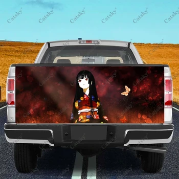Аниме - стикери за товарни автомобили Jigoku ShōJo, етикети на задната врата на камиона, стикери, графика за леки автомобили, ванове