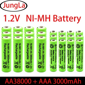 Безплатна доставка 1.2 AA 3800 mah NI-MH батерия + AAA 3000 mah акумулаторна батерия