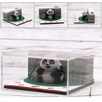 Бележник Panda 3d Art, хартия, бележник за водене на записки, скъпа хартия, бележник Panda 3d Block Sticky Notes, подаръци за деца H7p9