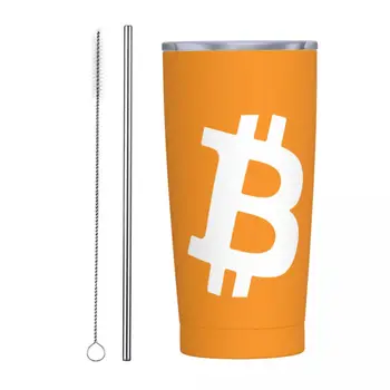 Биткойн Криптовалюта Изолиран чаша с блокчейном Ethereum Бтк чаши за Кафе от неръждаема стомана Преносими Чаши за напитки