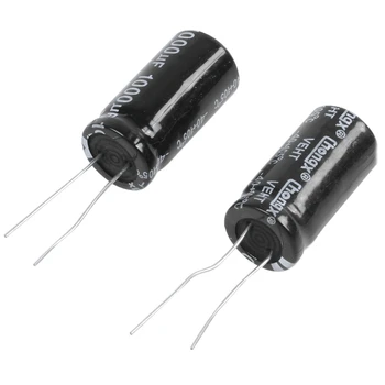 Бразда електролитни кондензатори 50 На 1000 Uf при 105 ° C 25 X 13 мм - черен (4 опаковки)