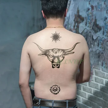 Водоустойчив временна татуировка Стикер Стръмен говеда в корема, гърдите, талията, гърба, флаш татуировка, фалшива татуировка за мъже, жени, момичета