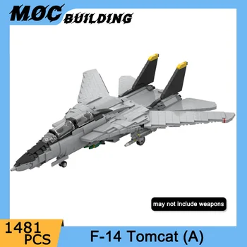 Военен Самолет MOC САЩ F-14 Tomcat Модел Изтребител градивните елементи на Самолети на Военно-Морските Сили на Оръжия САМ Колекция от Тухли Играчка За Подарък
