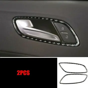 Вътрешна дръжка врата на колата, капакът на чашата, стикер от въглеродни влакна, аксесоари за интериора на Audi tt 8n 8J MK1 MK2 Mk3 TTRS 2008-2014