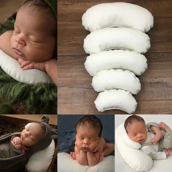 ГОРЕЩО! Комплект от 5 опаковки подпори за фотосесия на новородено, възглавница, професионални позирующие боб, позиционер за фотосесия, изпълнен с кошница подложка, възглавница
