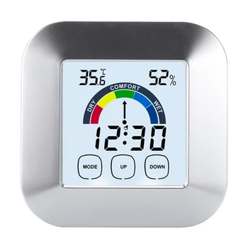 Дигитален влагомер, термометър, сензор за влажността и температурата с дисплей за време