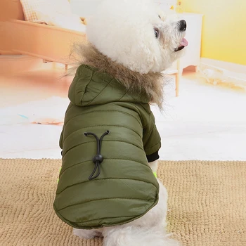 Дрехи за домашни кучета Зимни памук палта за кучета, плюс топли дрехи за малки до средни кучета Кученце френски булдог чихуахуа Architects