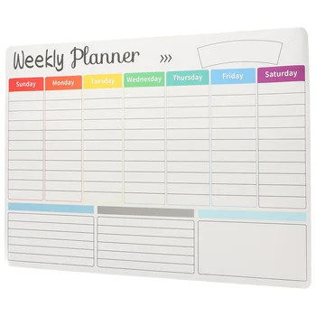 Дъска за календара на хладилника формат А3, Месечен Планер със суха стиранием, Меки Магнитни Работни дъски за месечен планиране на хладилника