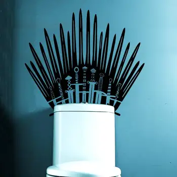 Железен трон Стикер на тоалетна чиния стикер на стената начало декор за вашия тоалетна в банята