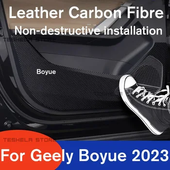 За Geely Boyue L 2021 2022 2023 2024 Защитни Стикери Дверную Накладку От Въглеродни Влакна От Вътрешната Страна На Страничния Кант На Автомобилни Аксесоари