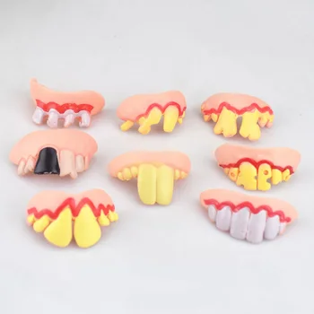 Забавни изкуствени челюсти за украса на домашни кучета, аксесоари за зъби, Забавни протези, играчки, хитър Cosplay на Хелоуин