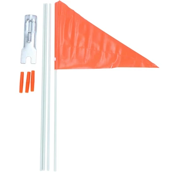 Защитен флаг с шесто, 6 фута регулируема велосипеден флаг с висока видимост, ярко оцветени водоустойчив защитен флаг за детски велосипеди