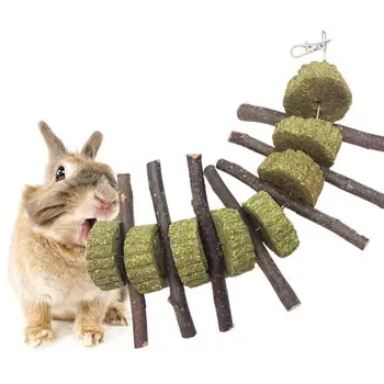 Здравето на Зъбите на заек, заек, хамстер, ябълки, дървена пръчка, билков торта, дъвчене играчка във формата на сърце