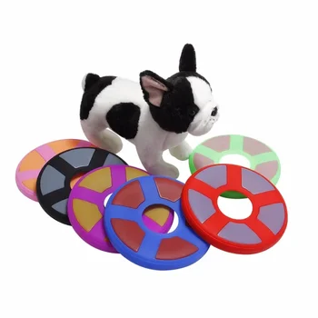 Играчки за домашни кучета, светещи летящи дискове, силиконови играчки за кучета, светещи в тъмното, безопасни играчки за домашни любимци, играчки за кучета, обучение на летящи дискове за кучета.