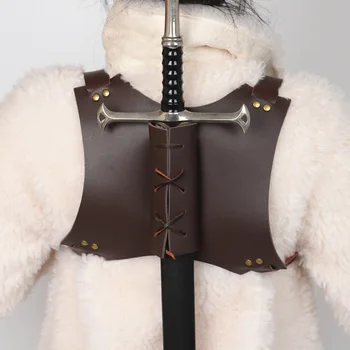 Каишка от епохата на Възраждането за възрастни мъже, колан-кобур, Средновековния готически рицарски наплечный калъф за меч от изкуствена кожа, кобур, подпори за cosplay
