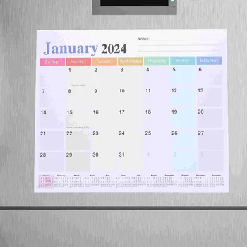 Календар на сухо Изтриване на Хладилника Декор на повърхността на хладилника Магнитна Стираемая Бележка за Бяла Дъска Месечен Планер Стикер на една Черна дъска