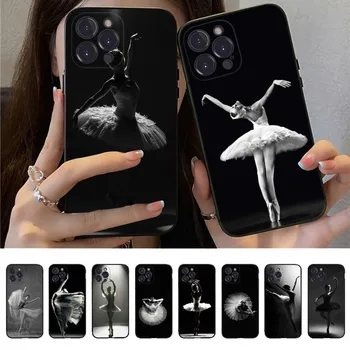 Калъф за телефон Ballet Момиче за iPhone 15 14 11 12 13 Mini Pro XS Max Cover 6 7 8 Plus X XR SE 2020 Funda Shell