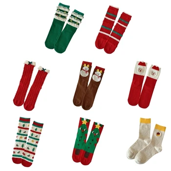 Коледни Празници Чорапи за възрастни Смешни памучни чорапи с цветни принтом
