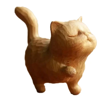 Котки с дърворезба по самшиту Сладки и прости, са арогантни и богати Писалки за най-малките котки, украшения във формата на животни