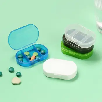 Кутия за таблетки от 2 теми, защищающая от светлина, Прозрачни пылезащитная Преносим прозрачна кутия опаковка за таблетки, предмети от бита