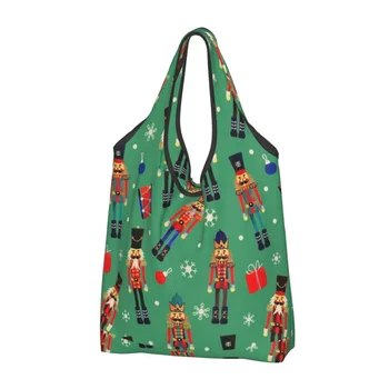  Лешникотрошачката, чанта за пазаруване, дамски забавна Празнична Коледна чанта за пазаруване, чанта през рамо, по-голямата голям чанта