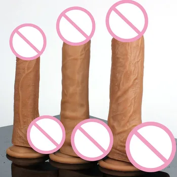Мека Течна силиконова имитация на Ръчно Голям Грубо устройство за женската мастурбация Протеза на пениса, Секс-играчки за възрастни