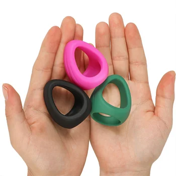 Меки силиконови пръстени за мъже, за да се запази скротума, Забавяне на еякулацията, Продължителна ерекция на пениса, игри за възрастни за еднократна употреба