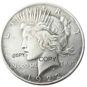 Монети на САЩ 1922 PDS копия на монети Peace Dollar, покрити със сребро