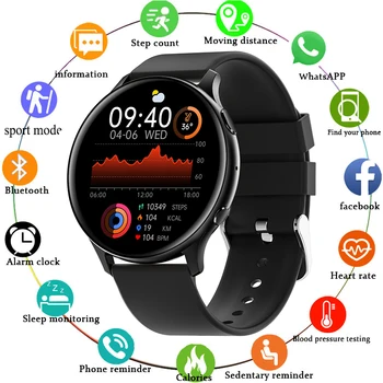 Мъжки смарт часовници с Bluetooth за телефонно обаждане, Женски умни часовници, цифрови следи температурата на тялото, спортни водоустойчиви часовници за Android 2023