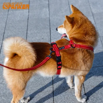 Найлонов жилетка за кучета, Отразяваща гърдите каишка за кучета, Персонални Дишаща Регулируема шлейка за домашни любимци на малки Средни Големи