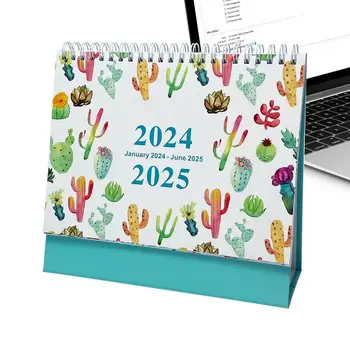 Настолен календар в 2024 година, Planner, календар, Стоящ календар с 2024 до 2025 година, Многофункционален практичен минималистичен стоящ календар За