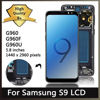 Нов TFT S9 Екран За Samsung S9 G960 G960N G9600 G960U LCD дисплей с Рамка Смяна на Сензорен екран Digitizer