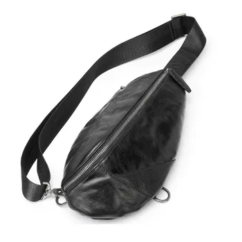 Нов моден тренд, мъжка чанта през рамо, мъжки универсална нагрудная чанта от телешка кожа, ежедневна чанта през рамо, Кожена нагрудная чанта, мека кожа