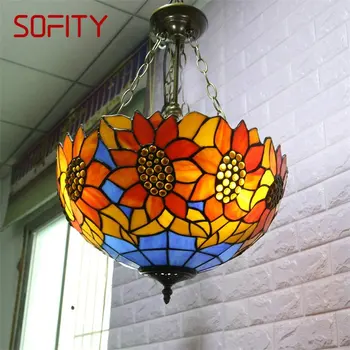Окачен лампа SOFITY Тифани Модерен led лампа във формата на семе за домашна трапезария