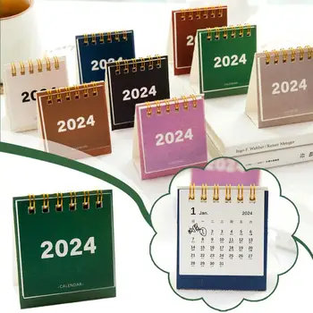 Прекрасен хартиен календар на 2024 година с карикатура, илюстрация, Мини-календар-чанта за удоволствия в 2024 година, за Украса на маса от пластмаса, Подарък календар N3Y2