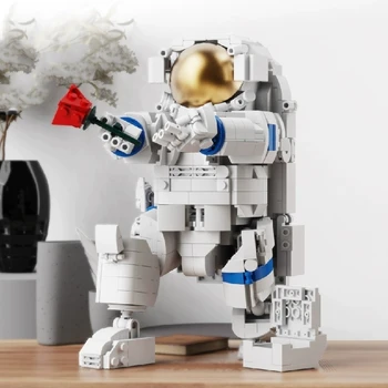 Романтична набор от градивни блокове Омъжи се за Мен Astronaut Влюбен космонавт Събери играчки MOC Bricks, подаръци за момчета, деца, възрастни деца