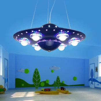 Скандинавски чиния полилей таванна Изковаване на изкуството на Един Дизайн UFO Led лампа за детска стая Декор спални Окачен лампа Креативен